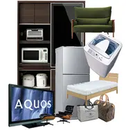 買取の品目の例。オーディオ、ドラム式洗濯機、薄型テレビ